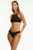Sea Level Scalloped High Neck Top